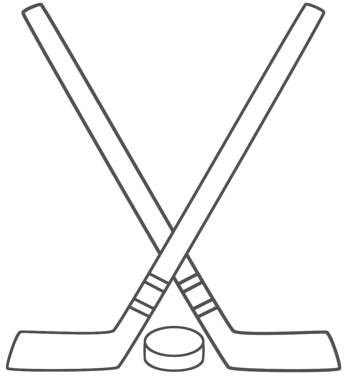 hockey coloring pages sticks and puck Coloring4free