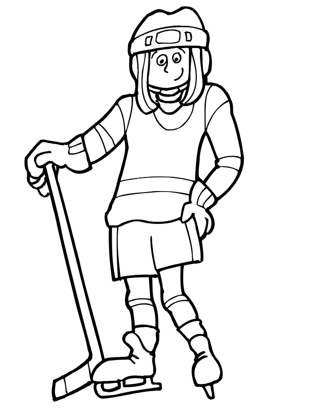 hockey girl coloring pages Coloring4free