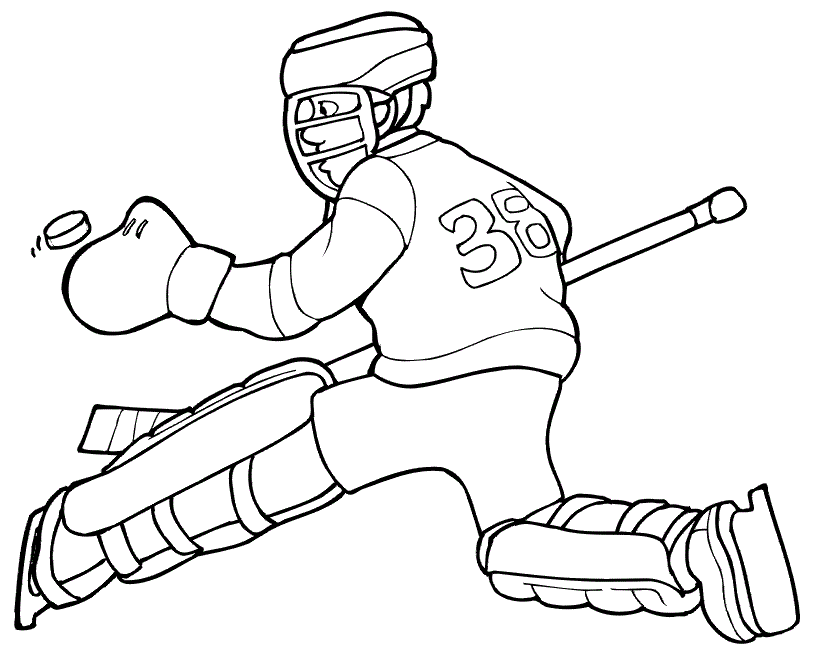 hockey goalie coloring pages Coloring4free