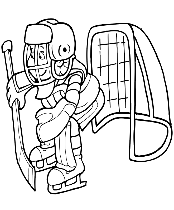 hockey goalie coloring pages for kids Coloring4free