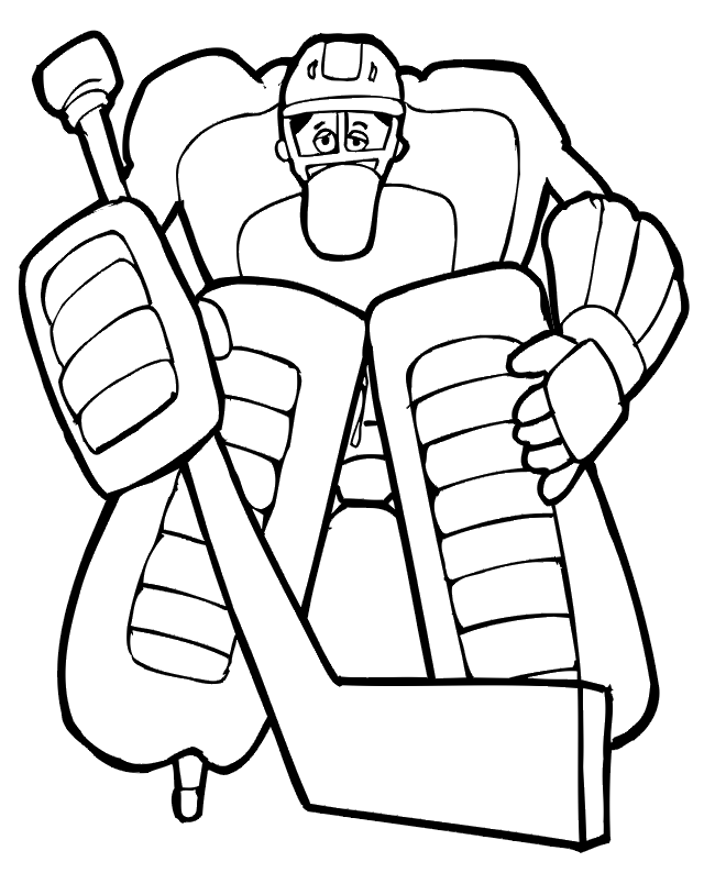 hockey goalie coloring pages to print Coloring4free