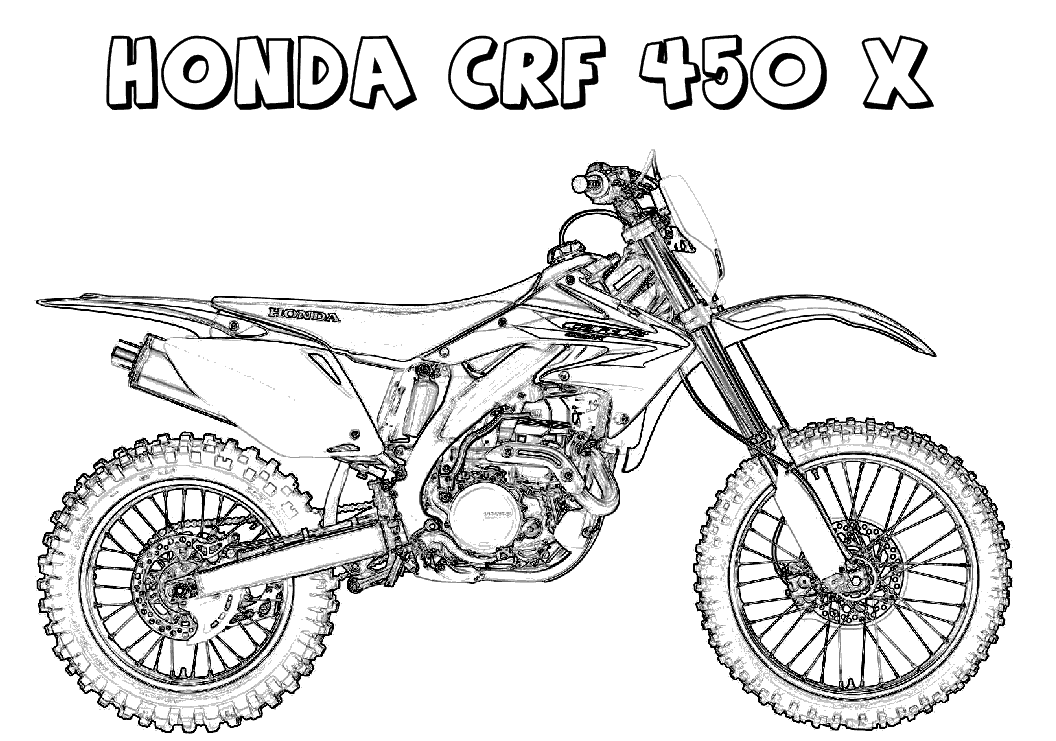 honda dirt bike coloring pages Coloring4free