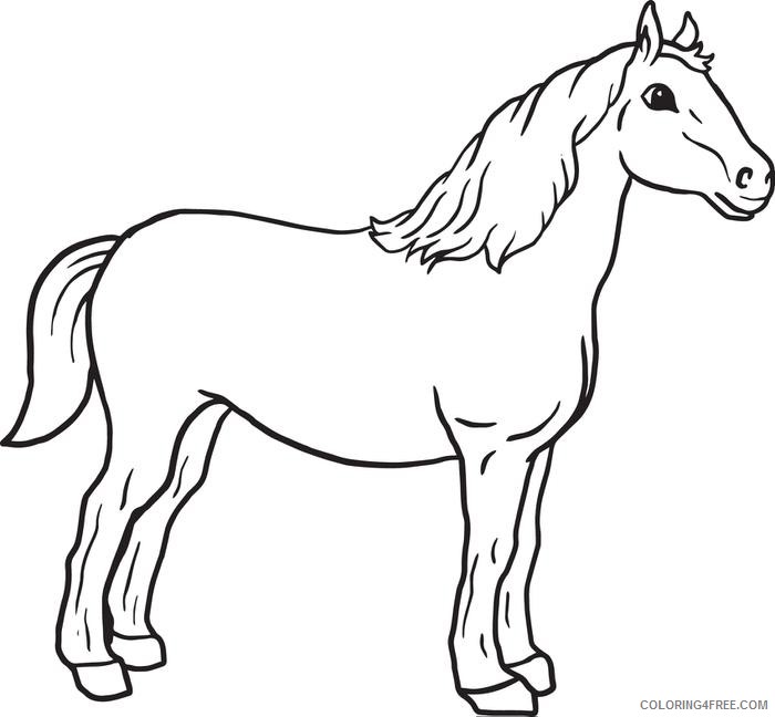 horse coloring pages for kids Coloring4free