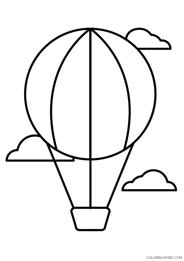 hot air balloon coloring pages for preschooler Coloring4free