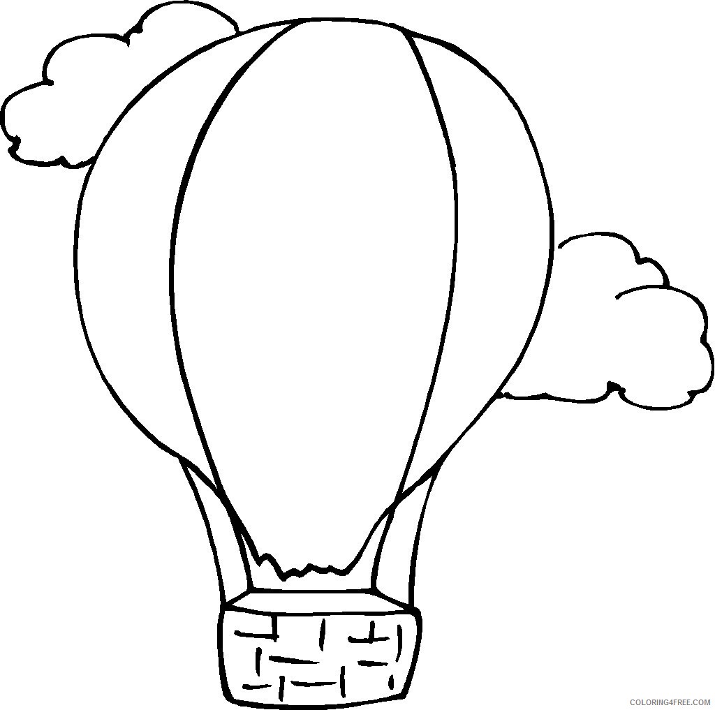 hot air balloon coloring pages for toddler Coloring4free