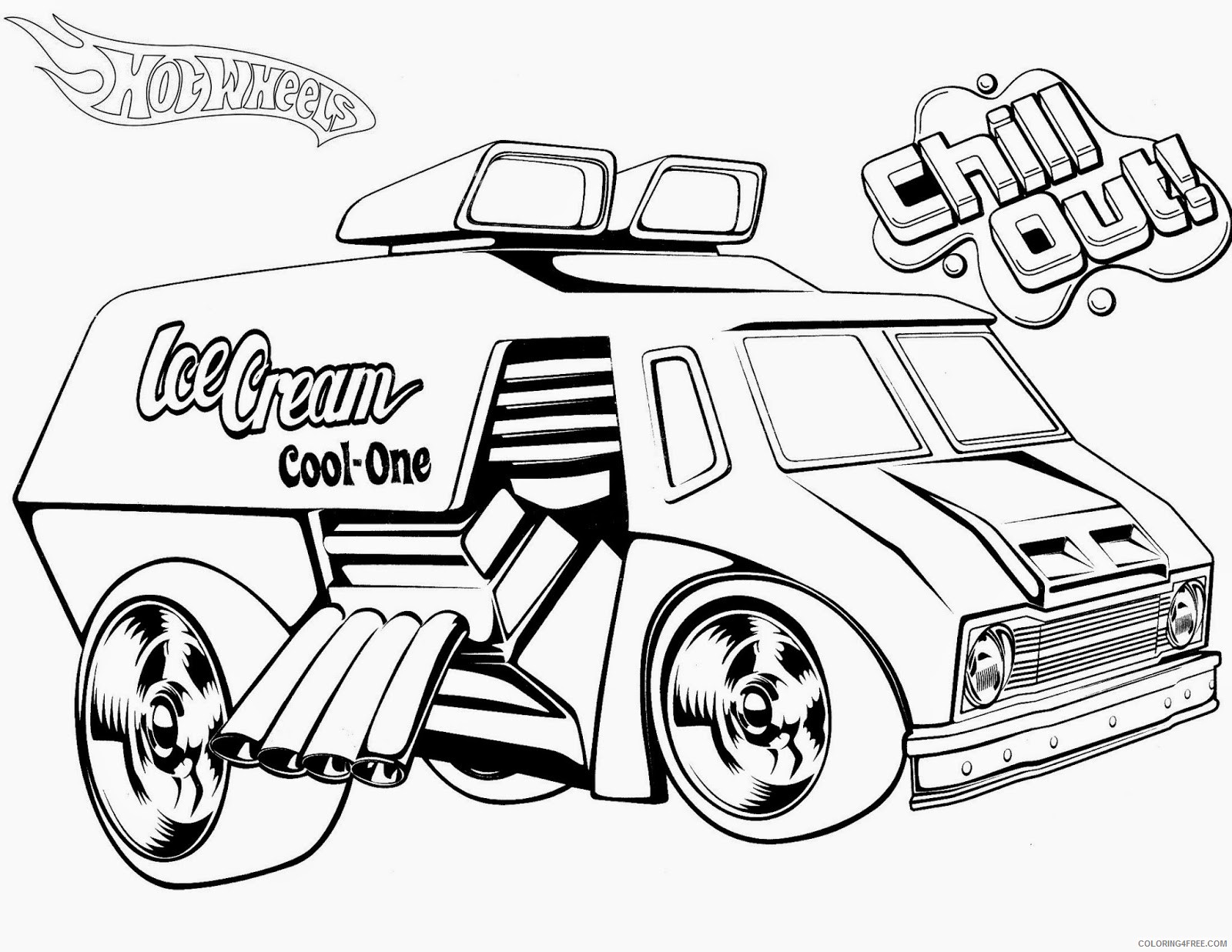 hot wheels coloring pages chill out Coloring4free