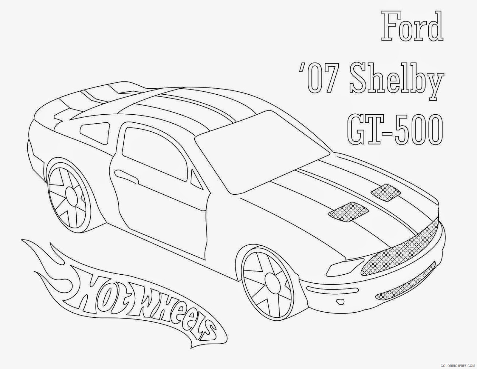 hot wheels coloring pages ford shelby Coloring4free