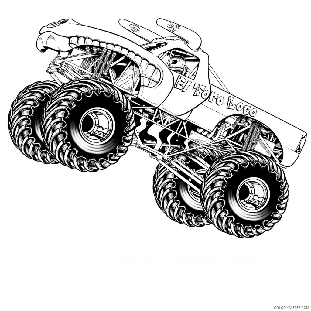 hot wheels coloring pages monster truck Coloring4free