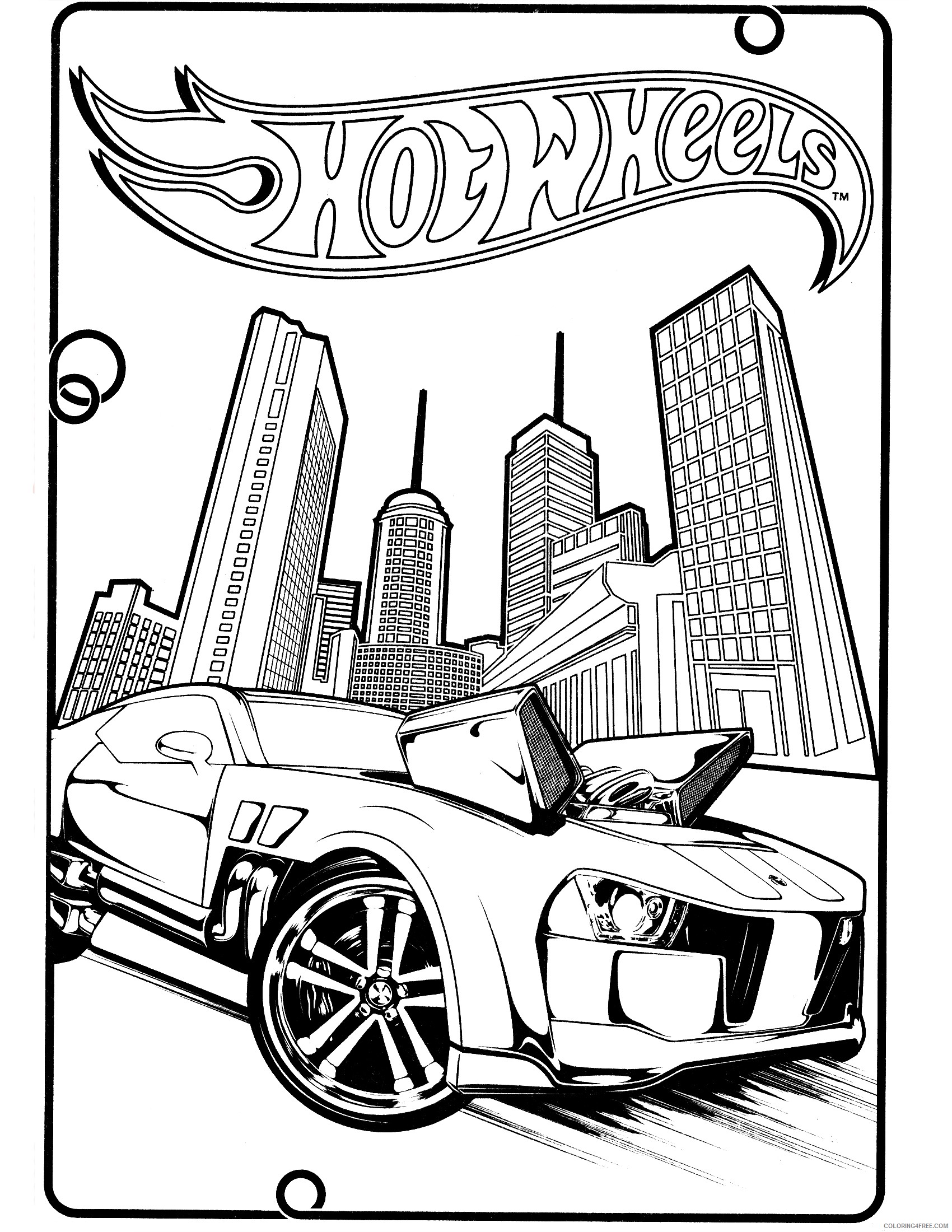 hot wheels coloring pages to print Coloring4free