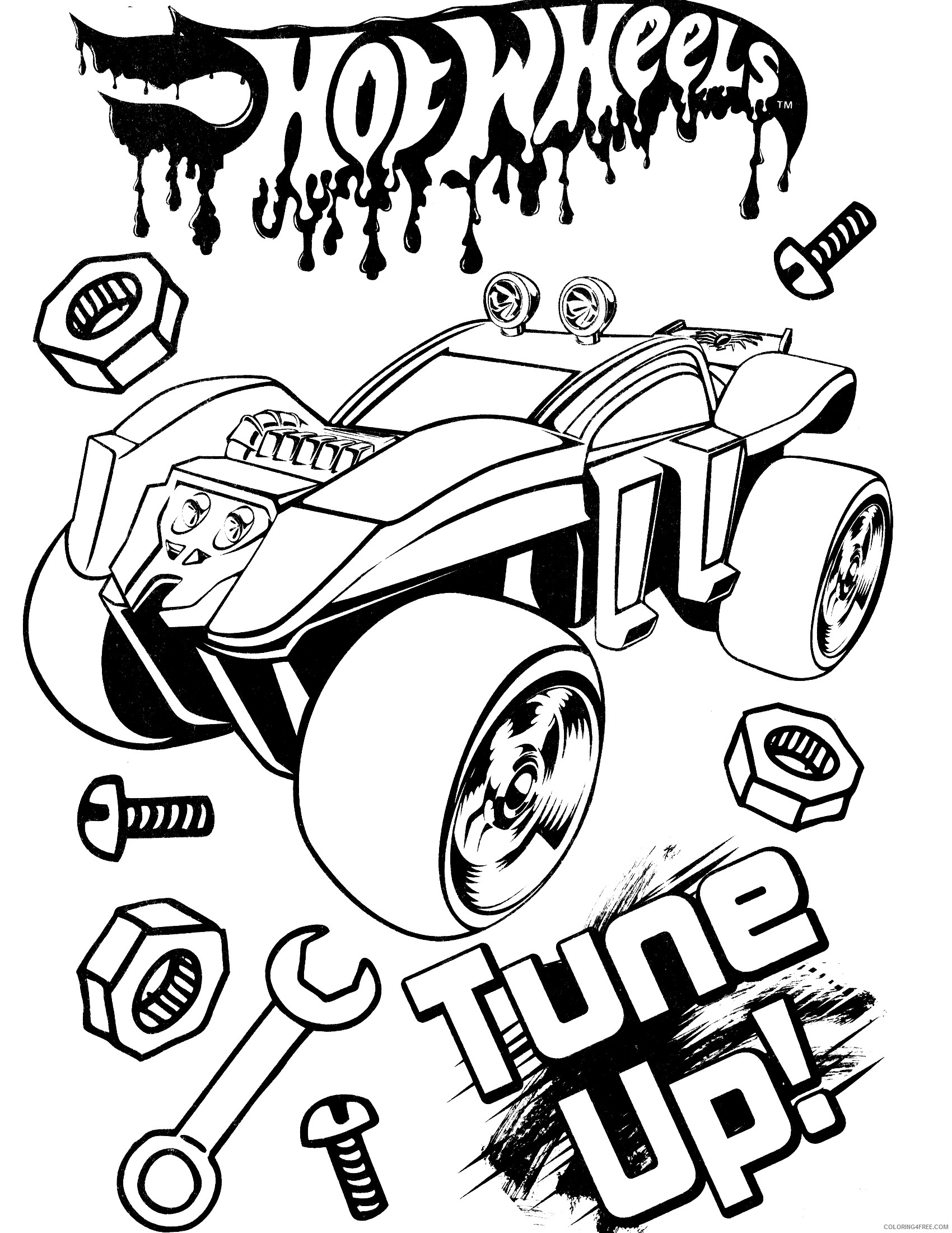 hot wheels coloring pages tune up Coloring4free