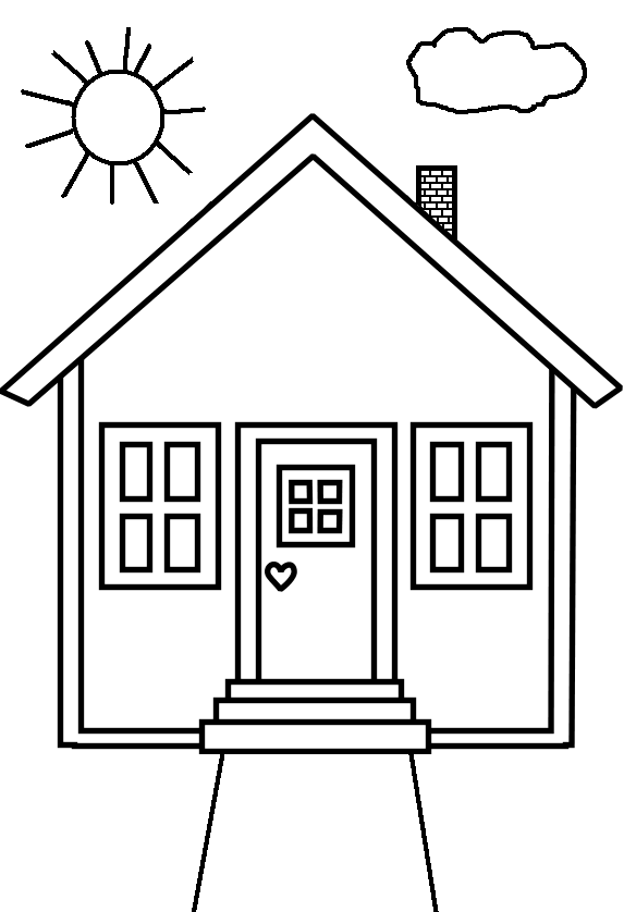 house coloring pages for kids Coloring4free