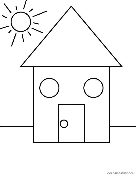house in shape coloring pages Coloring4free