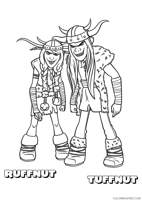 how to train your dragon coloring pages ruffnut and tuffnut Coloring4free