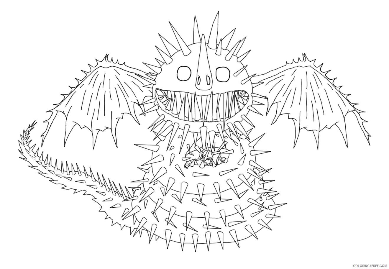 how to train your dragon coloring pages screaming death dragon Coloring4free