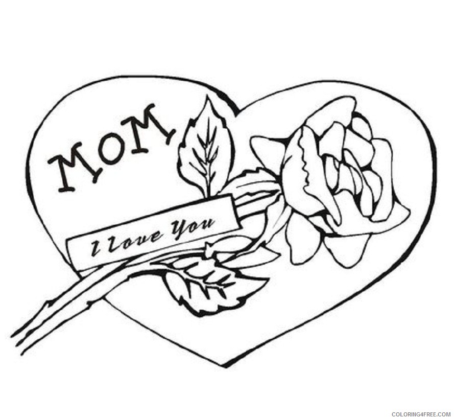 i love you coloring pages mothers day Coloring4free