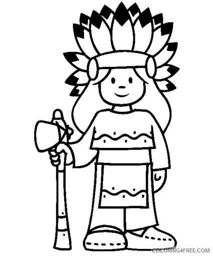 indian cherokee coloring pages for kids Coloring4free