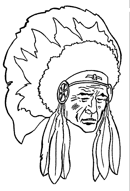indian chief coloring pages Coloring4free
