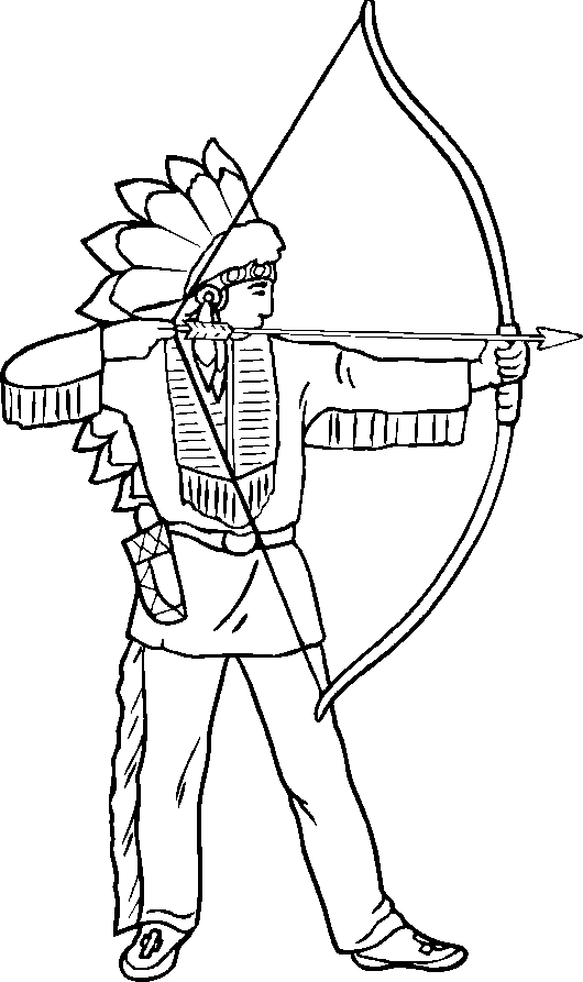 indian coloring pages archery Coloring4free