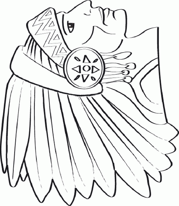indian coloring pages chief Coloring4free