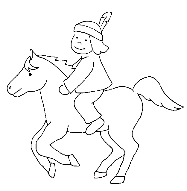 indian coloring pages on horse Coloring4free