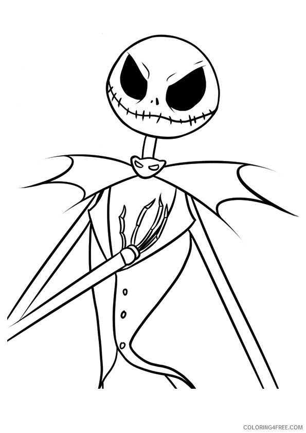 jack nightmare before christmas coloring pages Coloring4free