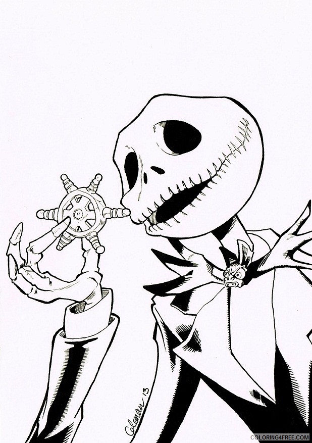 jack skellington nightmare before christmas coloring pages Coloring4free