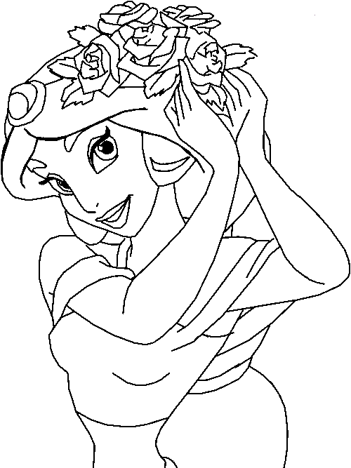 jasmine coloring pages for girls Coloring4free