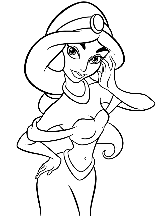 jasmine coloring pages to print Coloring4free
