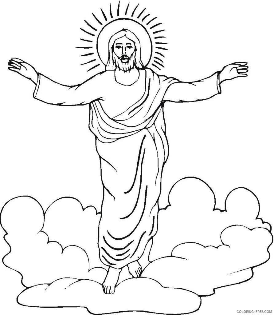 jesus coloring pages risen Coloring4free
