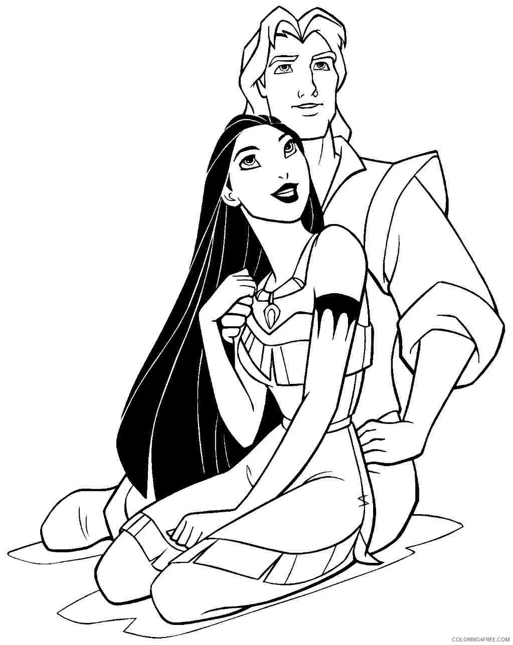 john smith and pocahontas coloring pages Coloring4free