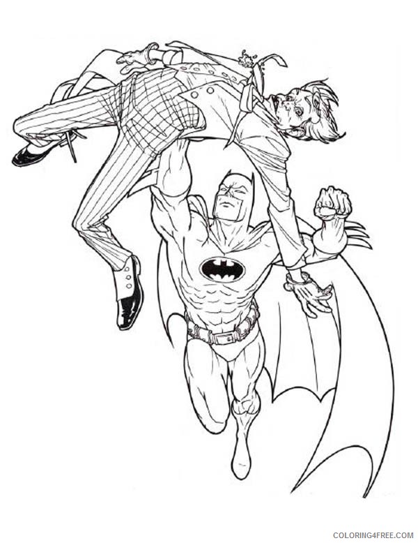 joker coloring pages fighting batman Coloring4free