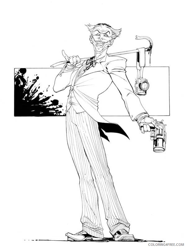 joker coloring pages free printable Coloring4free