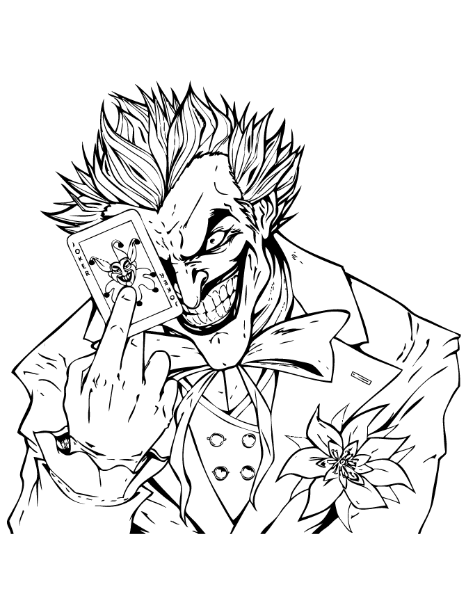 joker coloring pages the dark knight Coloring4free