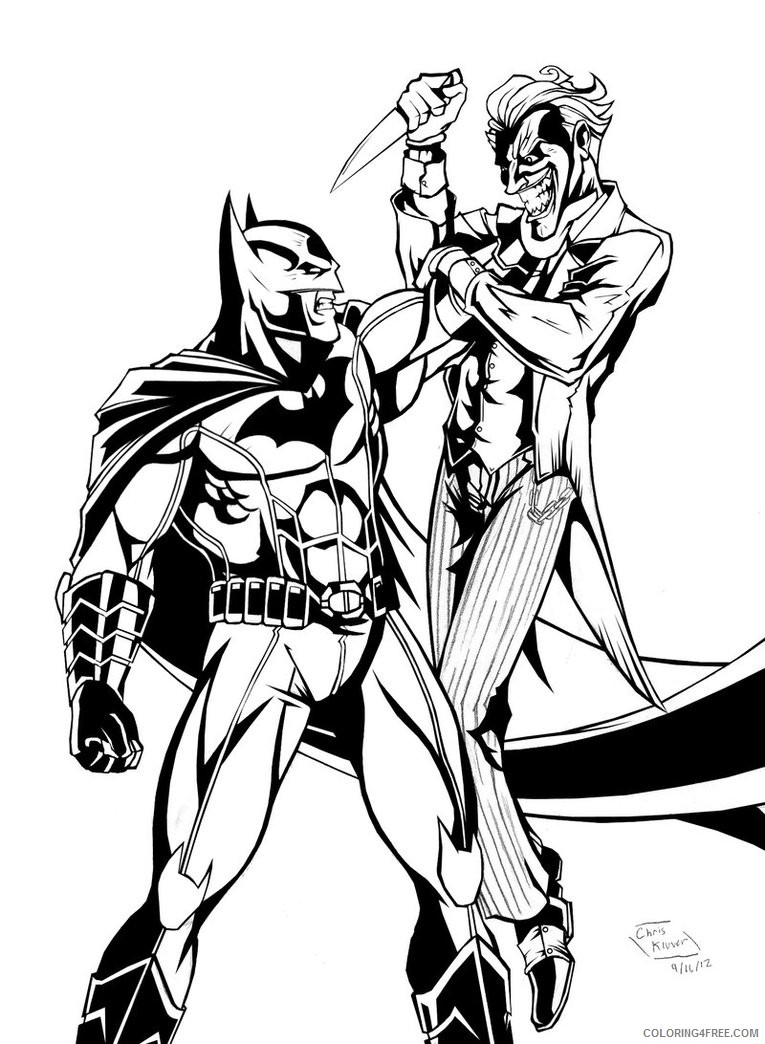 joker coloring pages vs batman Coloring4free