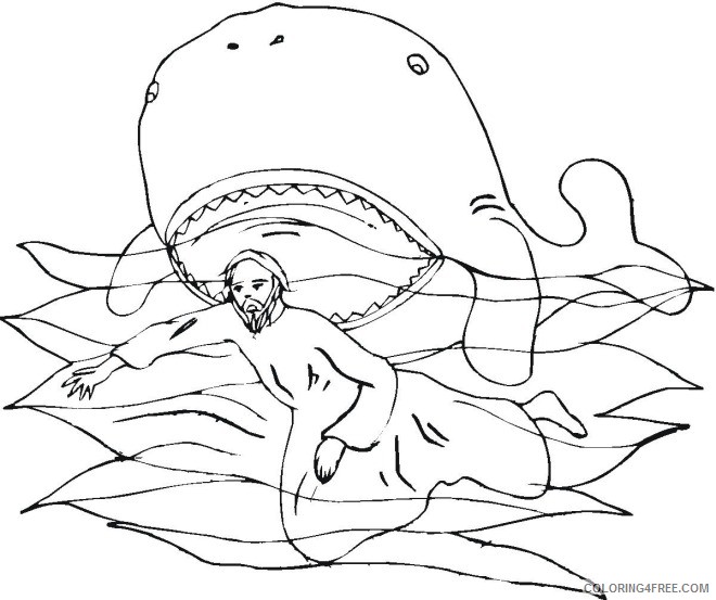 jonah bible story coloring pages Coloring4free