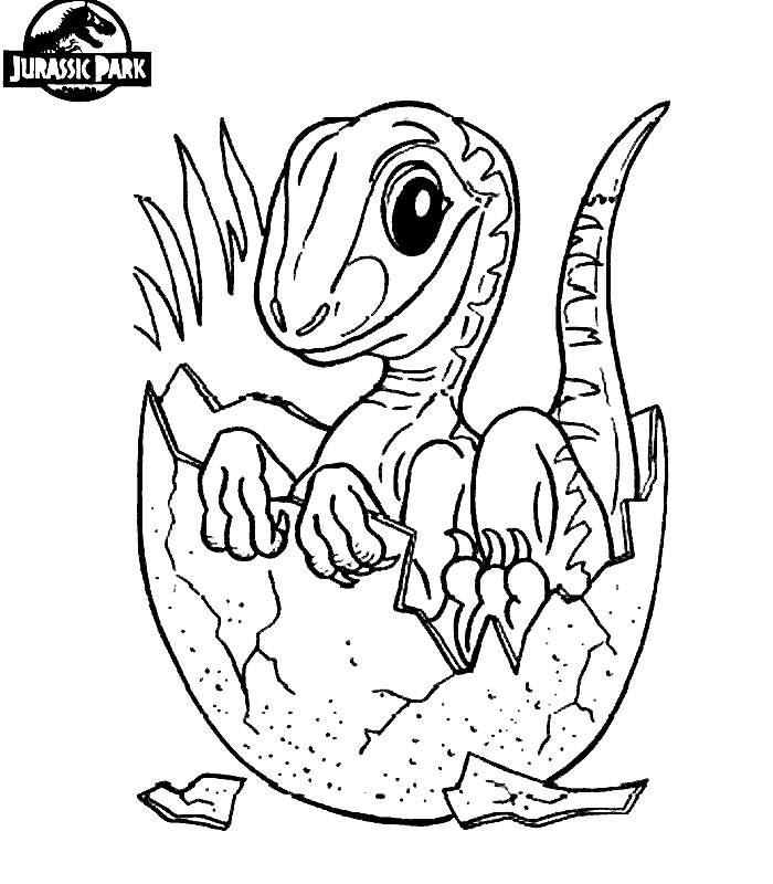 jurassic park coloring pages baby dinosaur Coloring4free