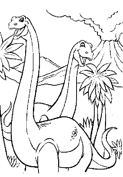 jurassic park coloring pages brontosaurus Coloring4free