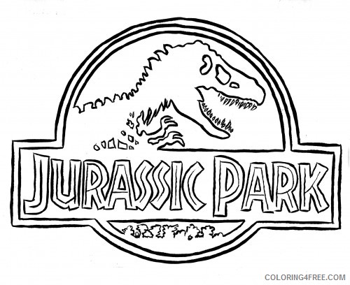 jurassic park coloring pages logo Coloring4free