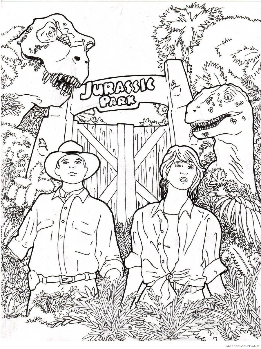 jurassic park coloring pages printable Coloring4free