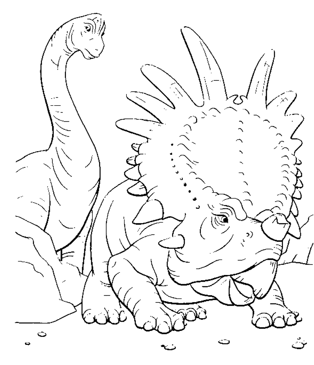 jurassic park coloring pages styracosaurus Coloring4free