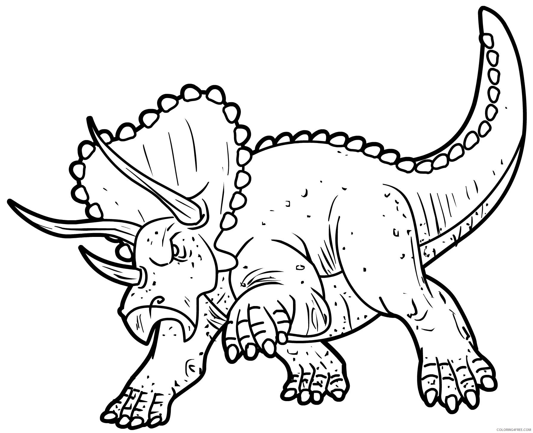 jurassic park coloring pages triceratops Coloring4free