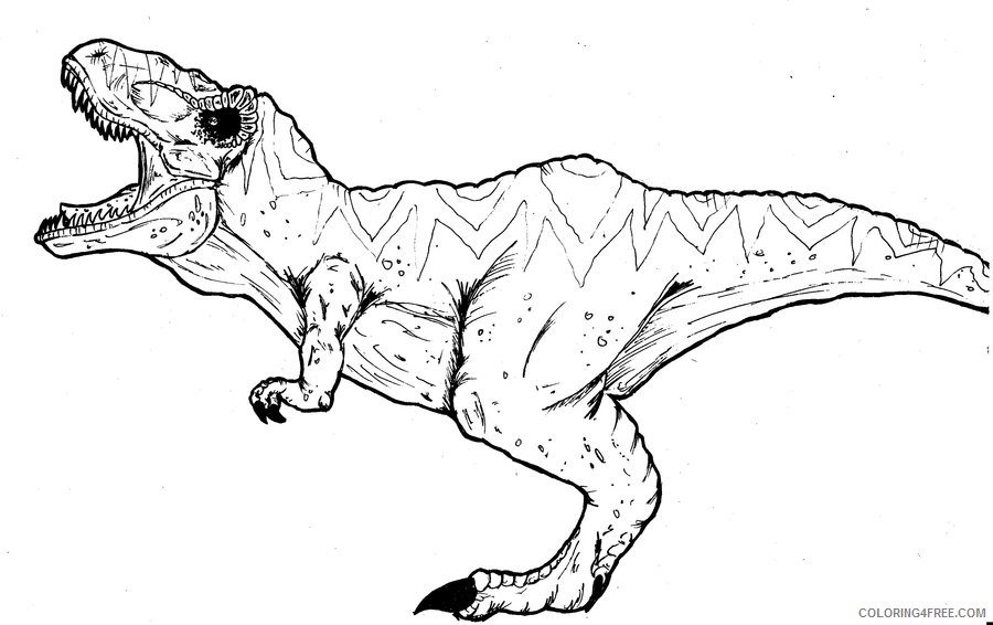 jurassic park t rex coloring pages Coloring4free