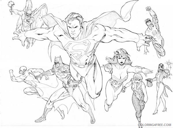 justice league coloring pages all superheroes Coloring4free