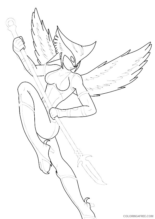 justice league coloring pages hawkgirl Coloring4free