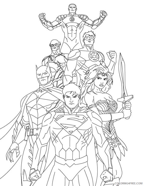justice league coloring pages printable Coloring4free