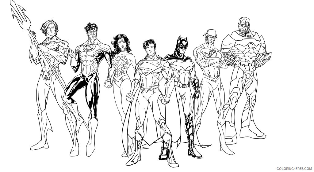justice league coloring pages to print Coloring4free