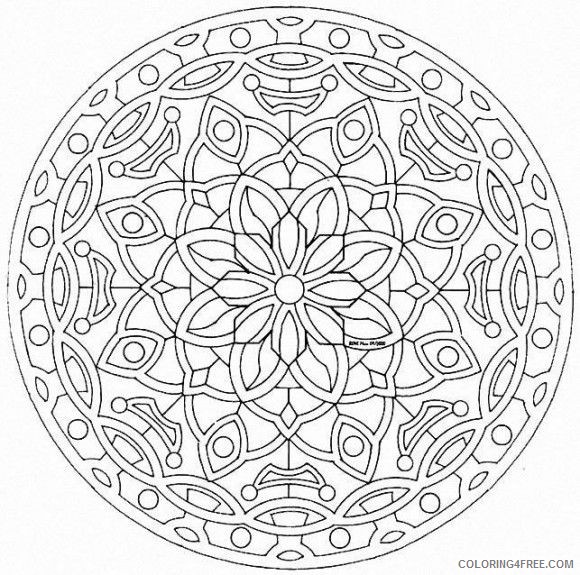 kaleidoscope coloring pages for adults Coloring4free