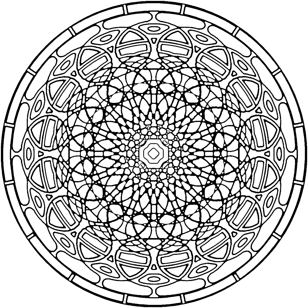 kaleidoscope coloring pages free printable Coloring4free