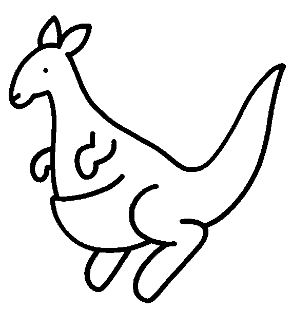 kangaroo coloring pages for preschool Coloring4free