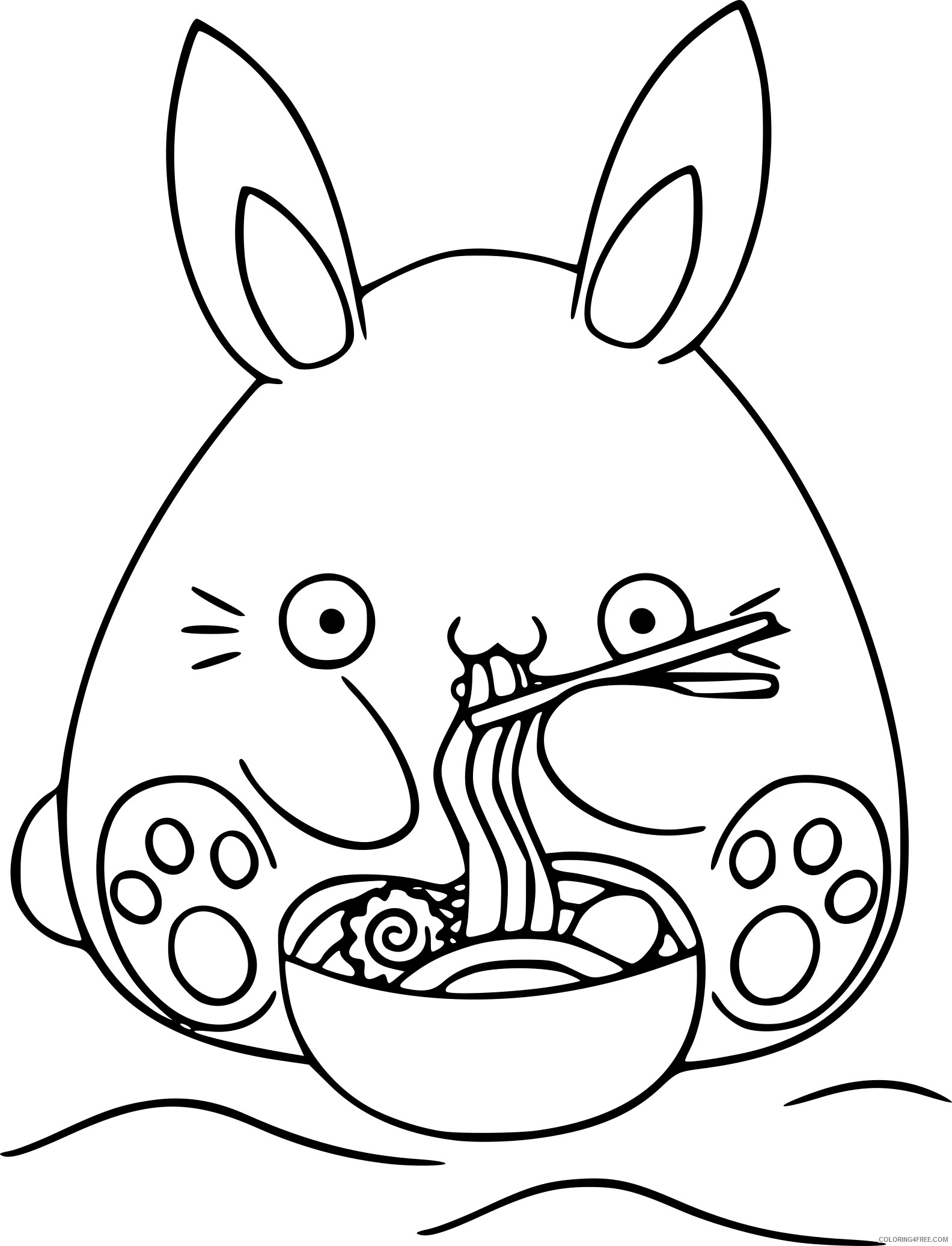 kawaii coloring pages bunny Coloring4free